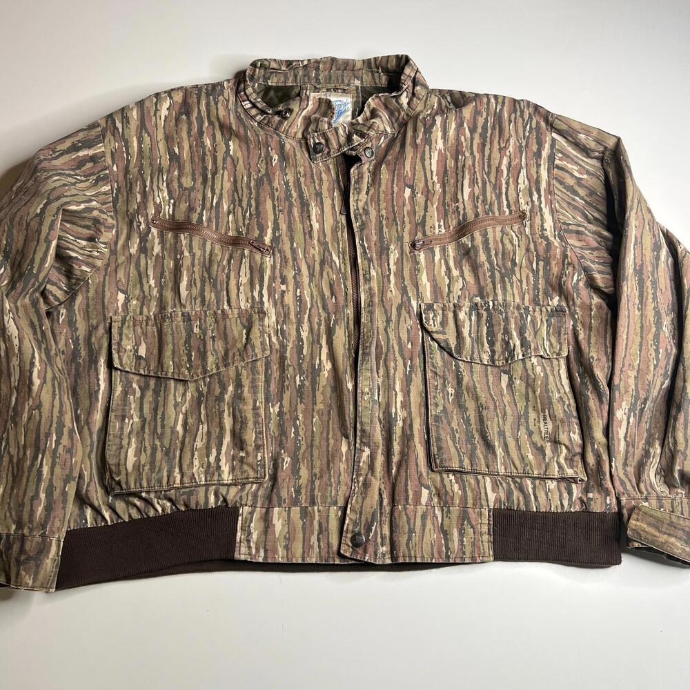 Vintage Trophy‎ Club Realtree Camo Hunting Jacket XXL Made in Korea Zip Pockets